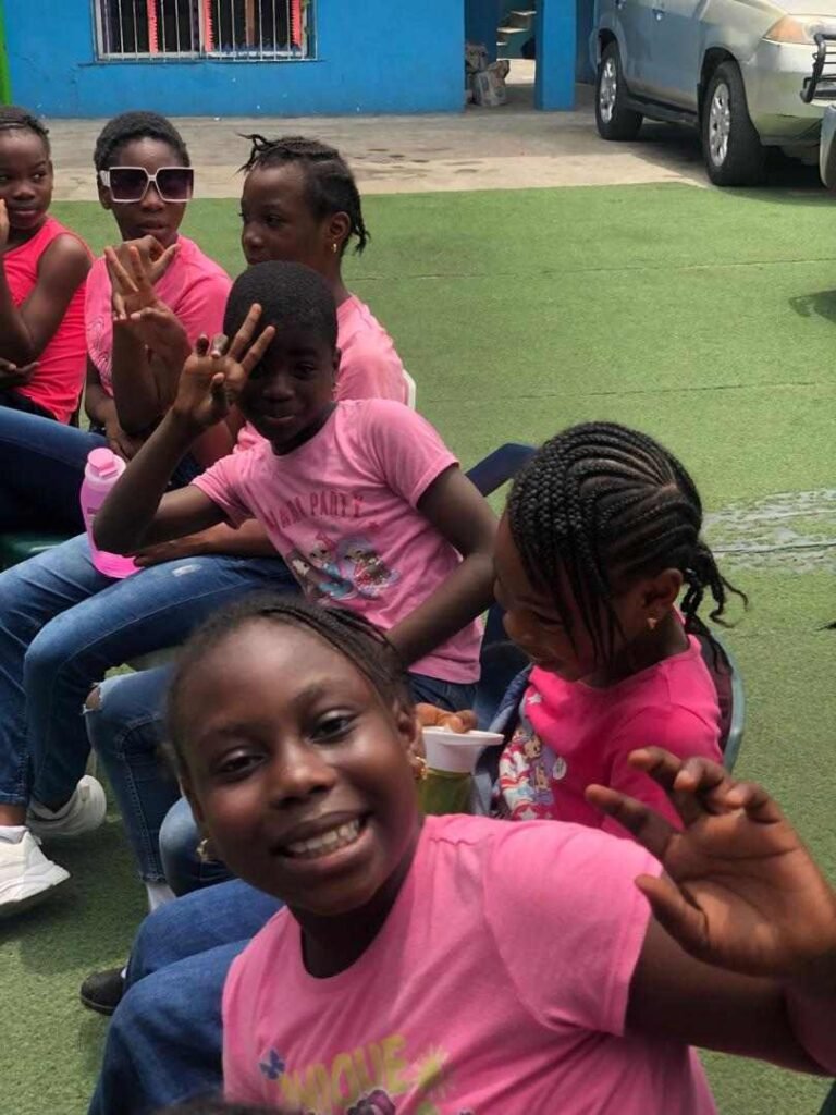 Pupils dressed in pink for Pink Day