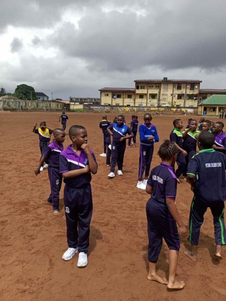 On the field for Sports Day