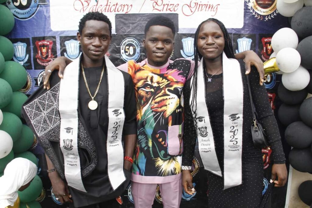 Victoria High School graduates at the valedictory ceremony