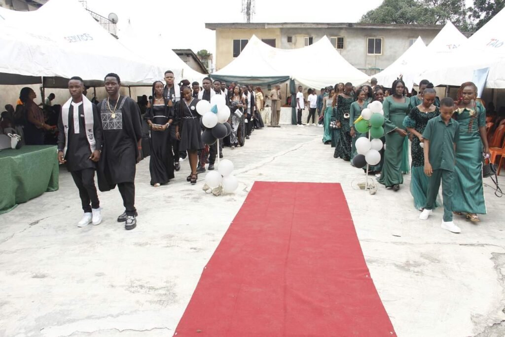 Graduands on the red carpet at Victoria High School