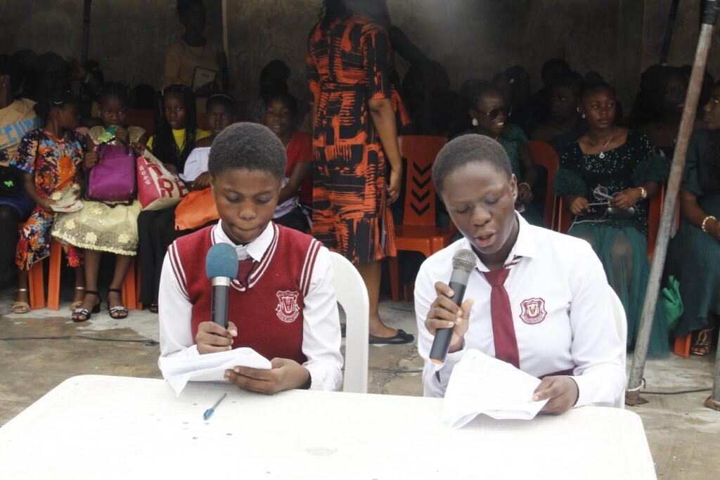 Victoria High School students compering the prize giving
