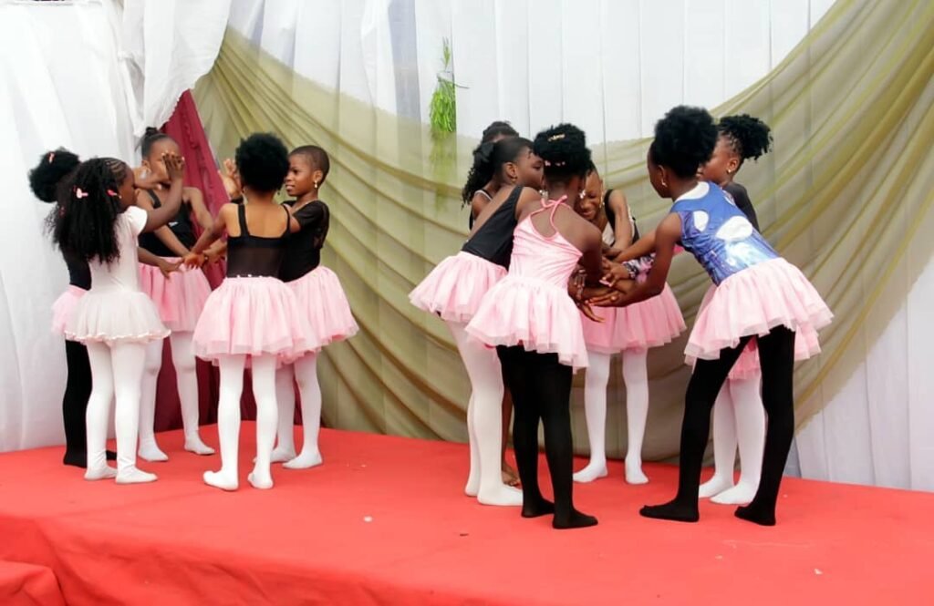 Victoria Children's School pupils performing a dance