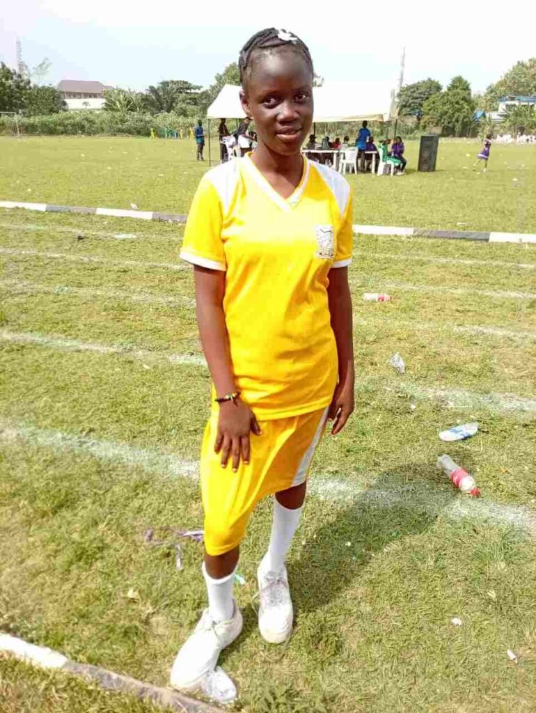 A Victoria Schools pupil at the inter-house sports