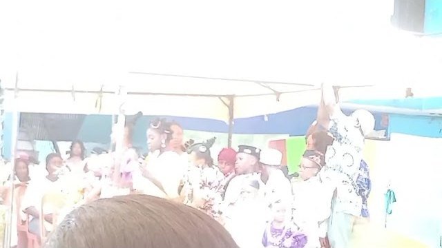 Graduation day under the canopies, filmed at Victoria Children's School, Surulere, Lagos
