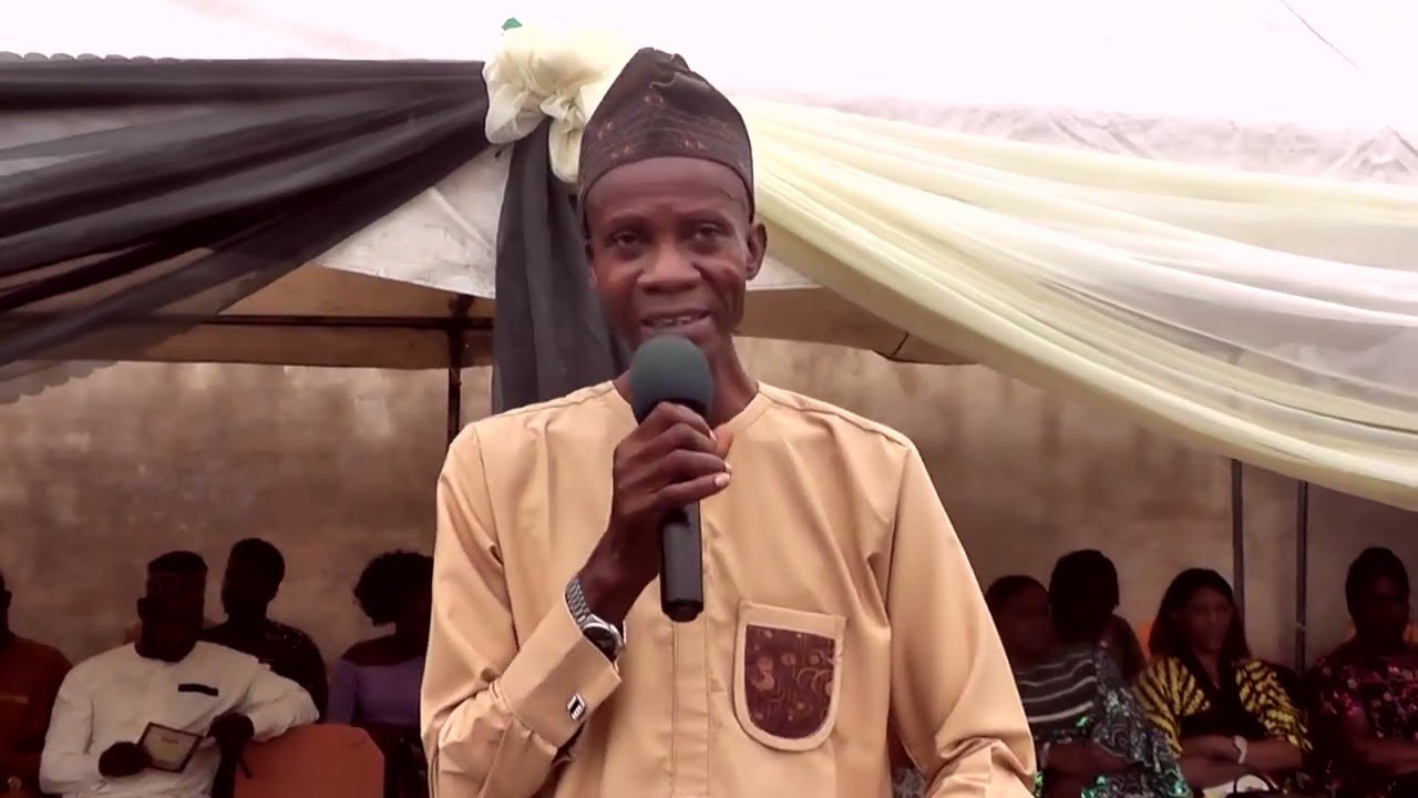 Graduation: a graduand addresses the school, filmed at Victoria High School, Surulere, Lagos